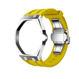 Swatch Watch Modification with Stainless Steel Case, Rubber Strap, Stainless Steel Strap, and Watch Accessories.