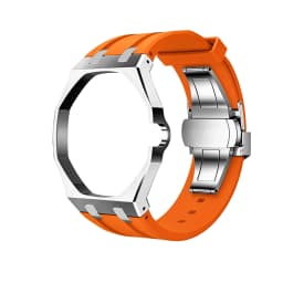 Swatch Watch Modification with Stainless Steel Case, Rubber Strap, Stainless Steel Strap, and Watch Accessories.