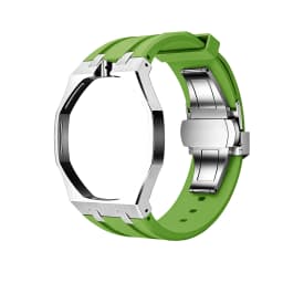 Swatch Watch Modification with Stainless Steel Case, Rubber Strap, Stainless Steel Strap, and Watch Accessories.