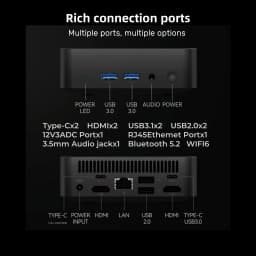 Mini PC Windows 11 Intel Core I9 10980HK/Intel N150/i7 4510U/i3 6100 16GB RAM 1TB 2TB SSD Portable PC Gamer Computer WIFI 6 BT5.2 4K Mini Gaming Pc Desktop