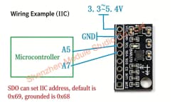 BMI270 6-Axis Gyroscope + Accelerometer High Precision IMU Sensor Module 6-Axis Attitude Sensor for Smart Car
