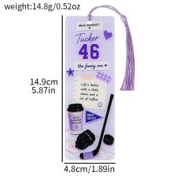 Off Campus Ice Hockey Romantic Story Acrylic Bookmark, Printed with Characters from the Novel 'Briar University'