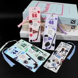 Off Campus Ice Hockey Romantic Story Acrylic Bookmark, Printed with Characters from the Novel 'Briar University'