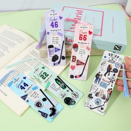 Off Campus Ice Hockey Romantic Story Acrylic Bookmark, Printed with Characters from the Novel 'Briar University'