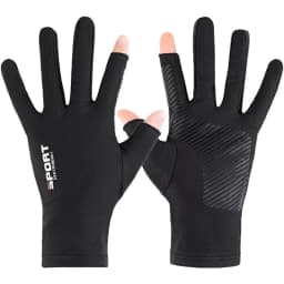 Ice Silk Halffinger Cycling Gloves for Men and Women Outdoor Sports Fitness Driving Fishing Highelastic Comfortable