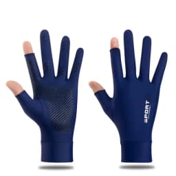 Ice Silk Halffinger Cycling Gloves for Men and Women Outdoor Sports Fitness Driving Fishing Highelastic Comfortable