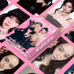 55PCS Kpop Hot Girls Idol Album "Rich Man" "SPICY" HD Small Cards KARINA NINGNING GISELLE WINTER High Quality Lomo Cards