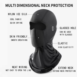 Motorcycle Balaclava UV Protection Cycling Sun Protection Headgear Non-Shifting Face Mask, Moisture-Wicking, Outdoor Sports