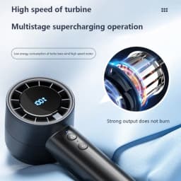 Lenovo Handheld Fan Ice Pack Refrigeration Air Conditioner Portable Silent High-Speed LED Display USB Charging Fan 2026 New