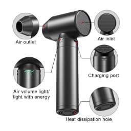 High-Speed 80000RPM Turbo Jet Fan Brushless Motor Handheld Duct Wireless Air Gun Powerful Thrust Electric Dryer for Cars