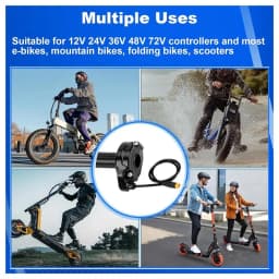 Ebike Full Twist Throttle For Macfox,3 Pin Surron Style Throttle Grip Kit For Happyrun Freego Heybike Electric Dirt Bike