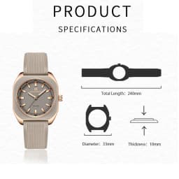 NAVIFORCE Classic Fashion Soft Silicone Strap Watch for Women Simple Casual Quartz Female Bracelet Waterproof Ladies Wristwatch