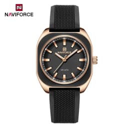 NAVIFORCE Classic Fashion Soft Silicone Strap Watch for Women Simple Casual Quartz Female Bracelet Waterproof Ladies Wristwatch