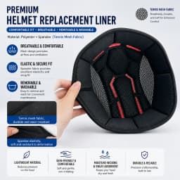 016 High Quality Vintage Half Helmet Replacement Inner Liner Breathable Soft Pad Removable Helmet Cushion Sponge Padding