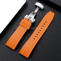 18mm 20mm 22mm 24mm Silicone Watch Strap for Omega for Roelx for Huawei Quick Release Belt Fold Clasp Waterproof Rubber Bracelet