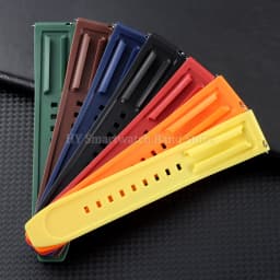 18mm 20mm 22mm 24mm Silicone Watch Strap for Omega for Roelx for Huawei Quick Release Belt Fold Clasp Waterproof Rubber Bracelet