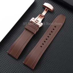 18mm 20mm 22mm 24mm Silicone Watch Strap for Omega for Roelx for Huawei Quick Release Belt Fold Clasp Waterproof Rubber Bracelet