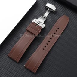 18mm 20mm 22mm 24mm Silicone Watch Strap for Omega for Roelx for Huawei Quick Release Belt Fold Clasp Waterproof Rubber Bracelet
