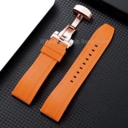18mm 20mm 22mm 24mm Silicone Watch Strap for Omega for Roelx for Huawei Quick Release Belt Fold Clasp Waterproof Rubber Bracelet