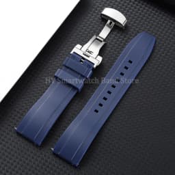 18mm 20mm 22mm 24mm Silicone Watch Strap for Omega for Roelx for Huawei Quick Release Belt Fold Clasp Waterproof Rubber Bracelet