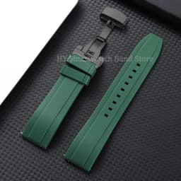 18mm 20mm 22mm 24mm Silicone Watch Strap for Omega for Roelx for Huawei Quick Release Belt Fold Clasp Waterproof Rubber Bracelet