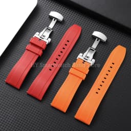 18mm 20mm 22mm 24mm Silicone Watch Strap for Omega for Roelx for Huawei Quick Release Belt Fold Clasp Waterproof Rubber Bracelet
