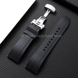 18mm 20mm 22mm 24mm Silicone Watch Strap for Omega for Roelx for Huawei Quick Release Belt Fold Clasp Waterproof Rubber Bracelet