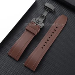 18mm 20mm 22mm 24mm Silicone Watch Strap for Omega for Roelx for Huawei Quick Release Belt Fold Clasp Waterproof Rubber Bracelet