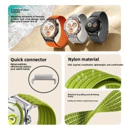 18mm 20mm 22mm Nylon Band for Huawei Watch GT6/5 GT6/5Pro 46mm 3Pro Sport Strap for Samsung Galaxy Watch 7 6 5 4 Bracelet