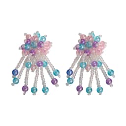 Korean Beaded Flower Shoe Charms Clear Crystal Jelly Shoes DIY Accessories Removable Clips for Sneakers Flats Sweet Decorations