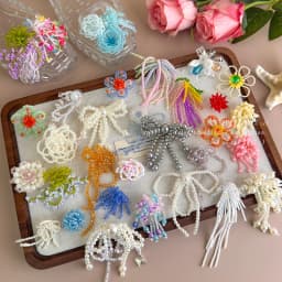 Korean Beaded Flower Shoe Charms Clear Crystal Jelly Shoes DIY Accessories Removable Clips for Sneakers Flats Sweet Decorations
