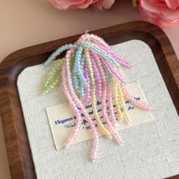 Korean Beaded Flower Shoe Charms Clear Crystal Jelly Shoes DIY Accessories Removable Clips for Sneakers Flats Sweet Decorations