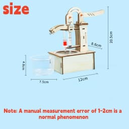 Wooden DIY Hand Pump Well Model STEM Educational Science Experiment Assembly Toy Physics Learning and Gifts