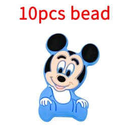 10pcs Silicone Cartoon Bead Baby Pacifier Bead Pacifier Chain Accessories Ornaments