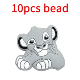 10pcs Silicone Cartoon Bead Baby Pacifier Bead Pacifier Chain Accessories Ornaments