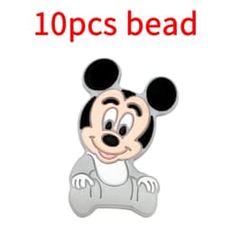 10pcs Silicone Cartoon Bead Baby Pacifier Bead Pacifier Chain Accessories Ornaments