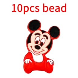 10pcs Silicone Cartoon Bead Baby Pacifier Bead Pacifier Chain Accessories Ornaments