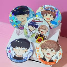 1/2pcs Anime Ganbare! Nakamura-kun! Go for It, Nakamura! Cosplay Badge Metal Brooches SPTE Tinplate Brooch﻿ Cosplay Prop Gifts
