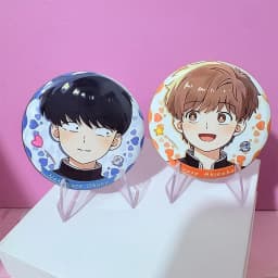 1/2pcs Anime Ganbare! Nakamura-kun! Go for It, Nakamura! Cosplay Badge Metal Brooches SPTE Tinplate Brooch﻿ Cosplay Prop Gifts