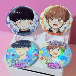 1/2pcs Anime Ganbare! Nakamura-kun! Go for It, Nakamura! Cosplay Badge Metal Brooches SPTE Tinplate Brooch﻿ Cosplay Prop Gifts
