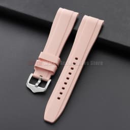20mm 22mm Rubber Strap for Rolex Curved End Silicone Watch Band for Swatch Universal Men Women Sports Waterproof Wristband Belt