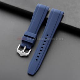 20mm 22mm Rubber Strap for Rolex Curved End Silicone Watch Band for Swatch Universal Men Women Sports Waterproof Wristband Belt
