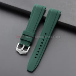 20mm 22mm Rubber Strap for Rolex Curved End Silicone Watch Band for Swatch Universal Men Women Sports Waterproof Wristband Belt