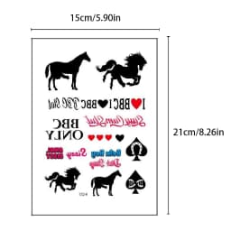 Queen of Spades Temporary Tattoo Sticker, Waterproof Poker Dagger Floral Body Art for Women, Gothic Sexy Shoulder Arm Tattoo