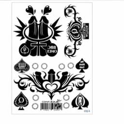 Queen of Spades Temporary Tattoo Sticker, Waterproof Poker Dagger Floral Body Art for Women, Gothic Sexy Shoulder Arm Tattoo