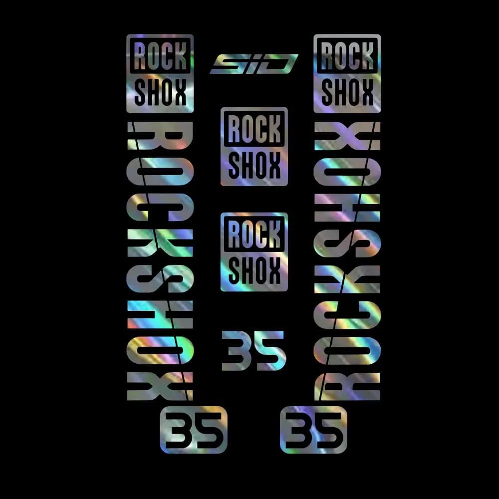 1SET Mountain Bike Fork Decals Waterproof Vinyl Stickers Holographic Colorful Accessory Multi-color Options