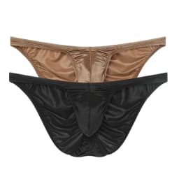 2 Pack Men's Fitness Underwear Mini Low Rise Fitness Exercise Breifs Bulge Pouch Intimate Bottoms Breathable Sports Underpants