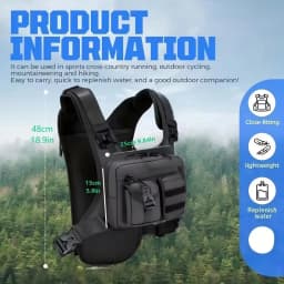 Lightweight Running Chest Pack for Hiking Outdoor Activities Marathon Bicycle Race Vest Bag No Water Bladder