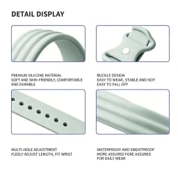 Sport Silicone Watch Strap for Google Fitbit Air Rubber Bracelet Breathable Band Wristband