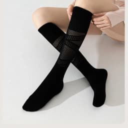 Compression Socks for Women Men Running Cycling Sports Socks Breathable Mesh Spring Summer Thin Knee High Socks for Fitness Gym